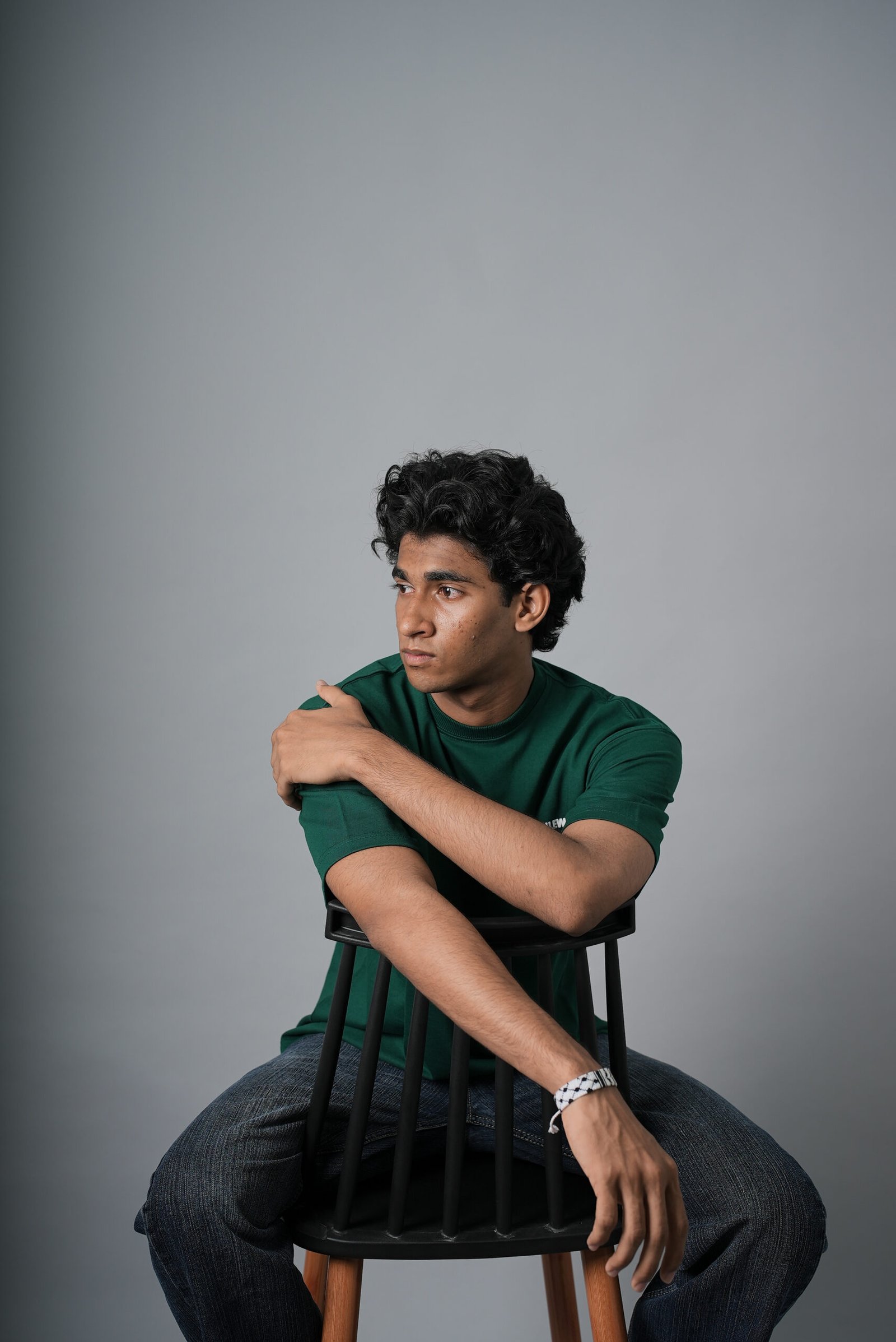 Minimal Logo Oversized Tee – Green - Image 3