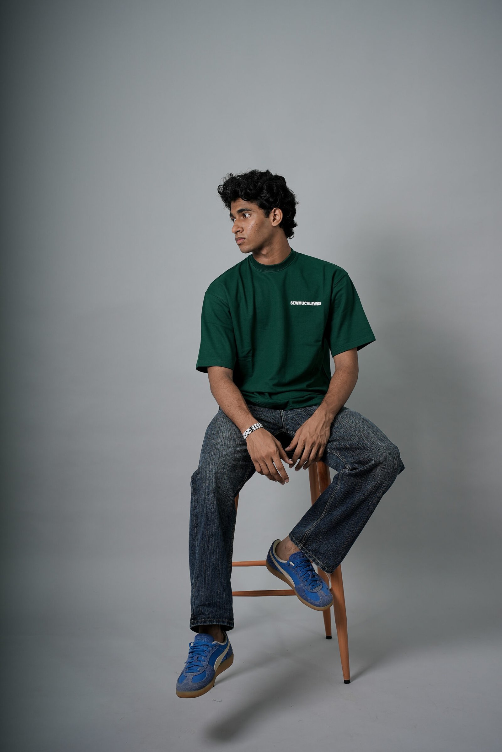 Minimal Logo Oversized Tee – Green - Image 10