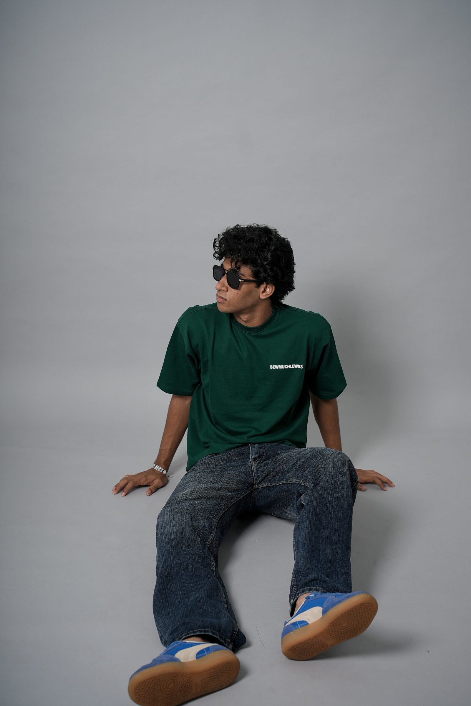 Minimal Logo Oversized Tee – Green - Image 7