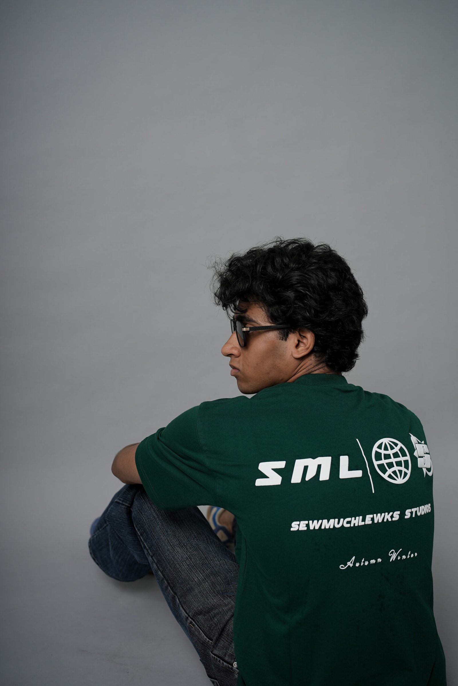 Minimal Logo Oversized Tee – Green - Image 6