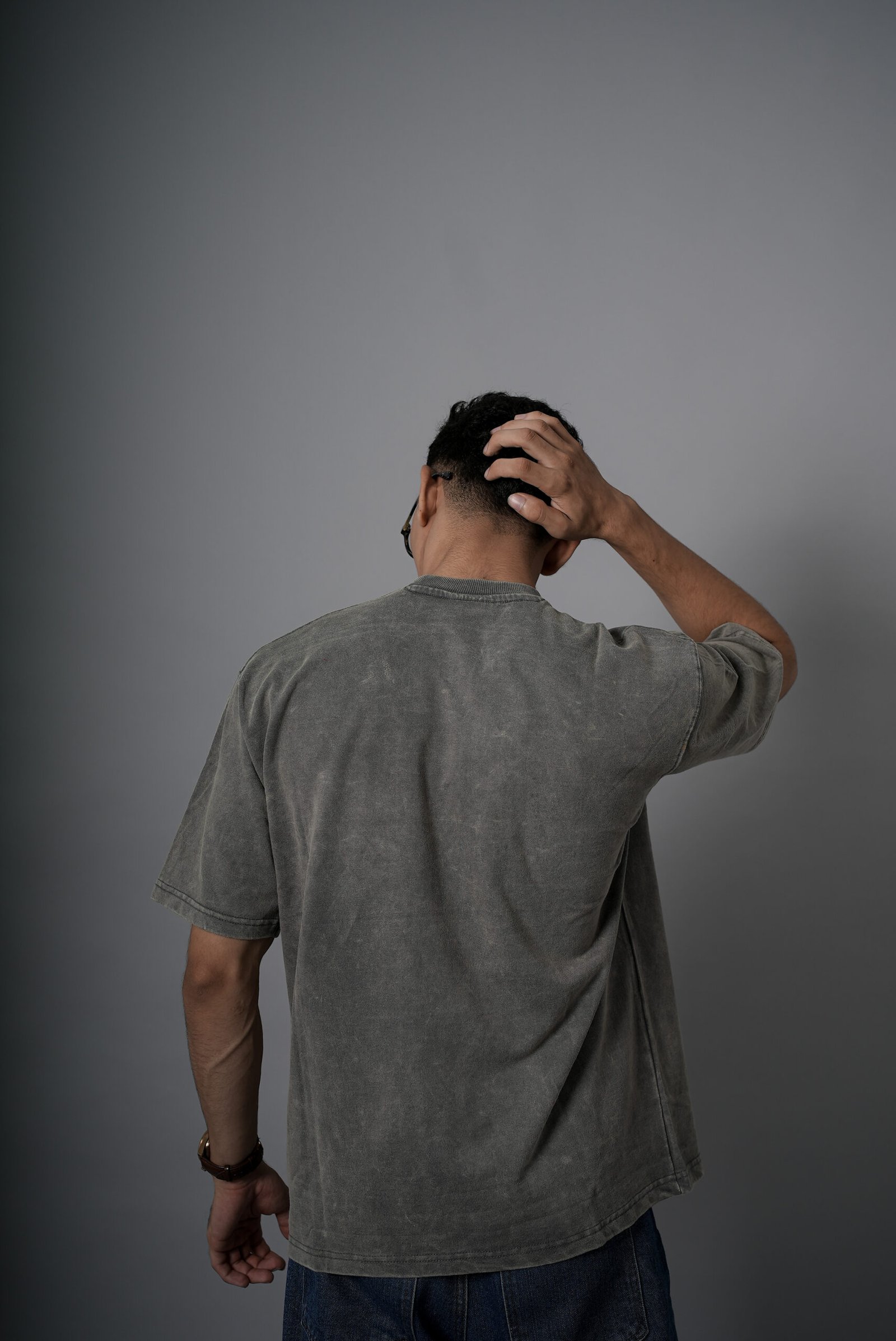 Distorted Vision Washed Tee – Grey - Image 6