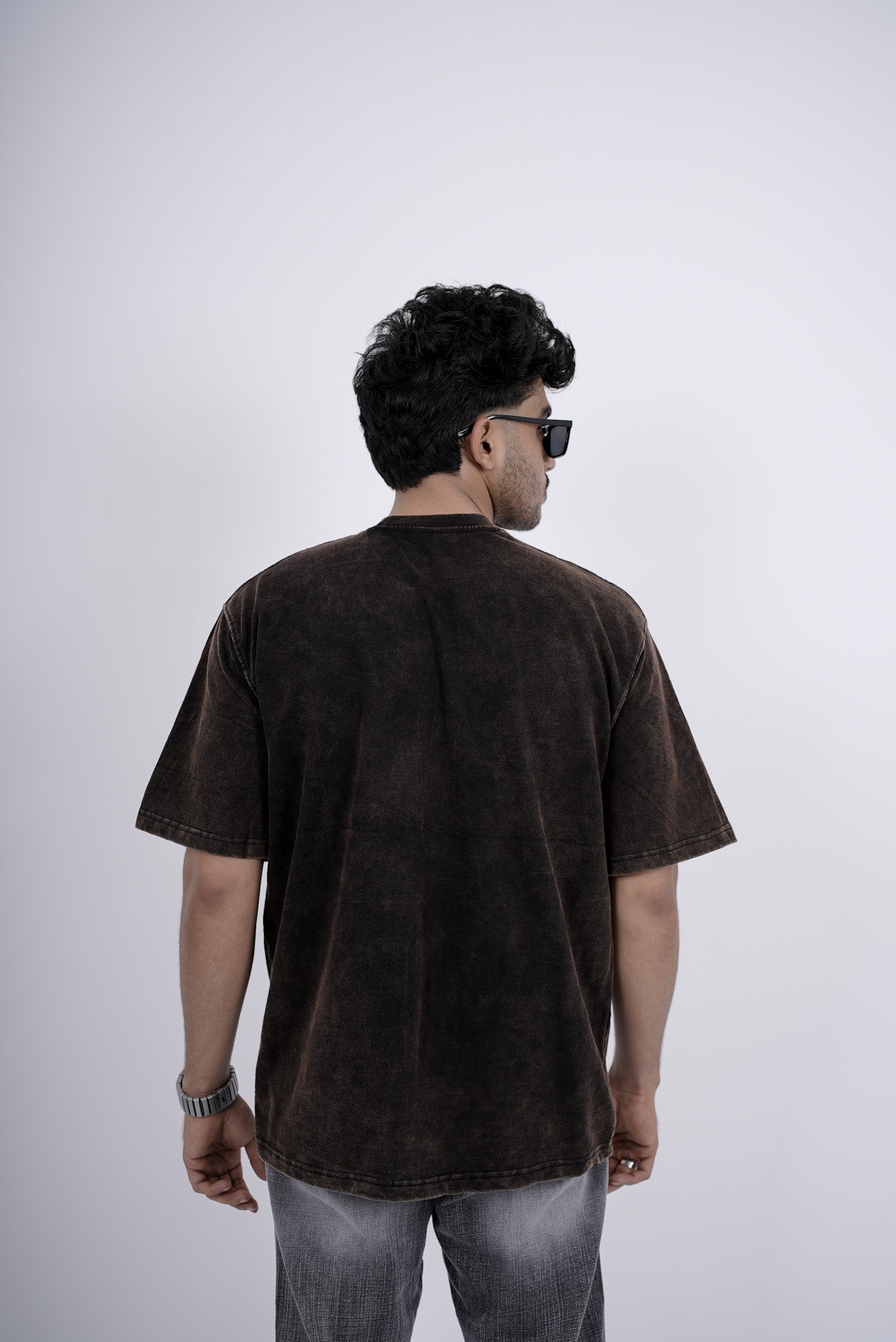 Distorted Vision Washed Tee – Brown - Image 5