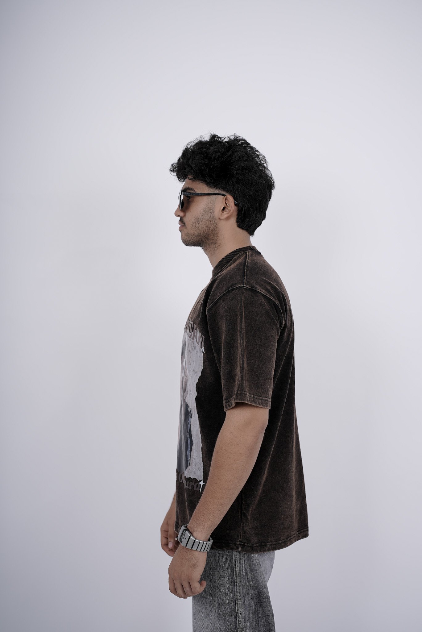 Distorted Vision Washed Tee – Brown - Image 6