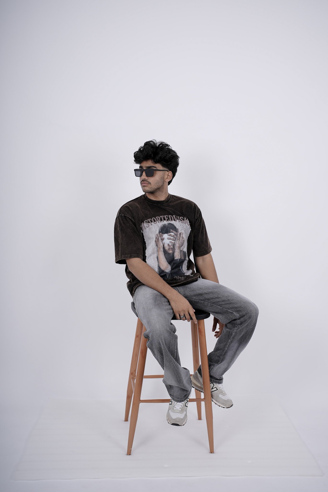 Distorted Vision Washed Tee – Brown - Image 8