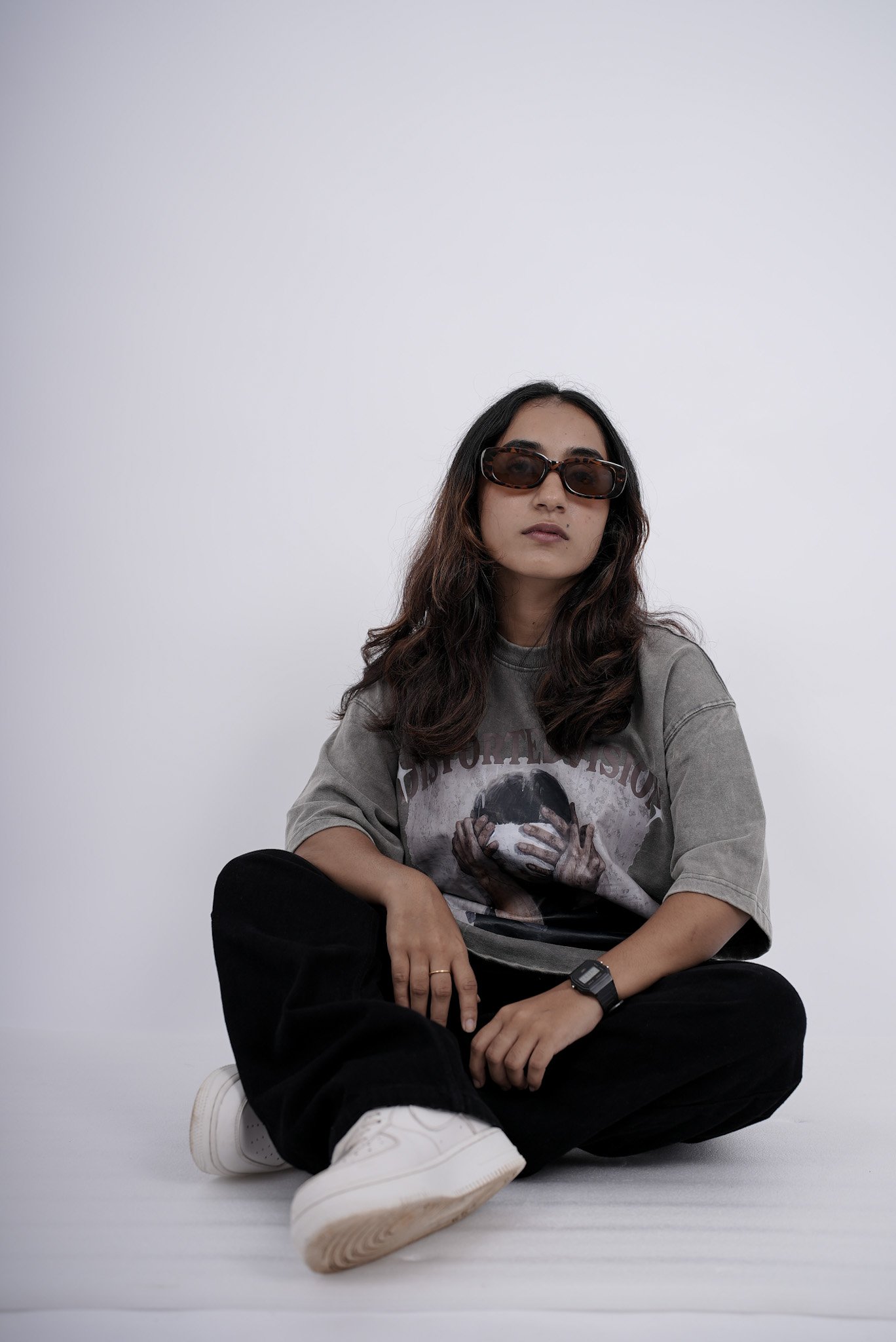 Distorted Vision Washed Tee – Grey - Image 2