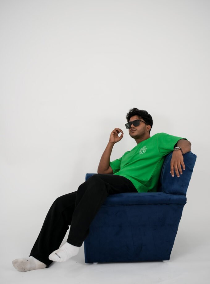 Good Things Take Time Premium Oversized Tee – Green