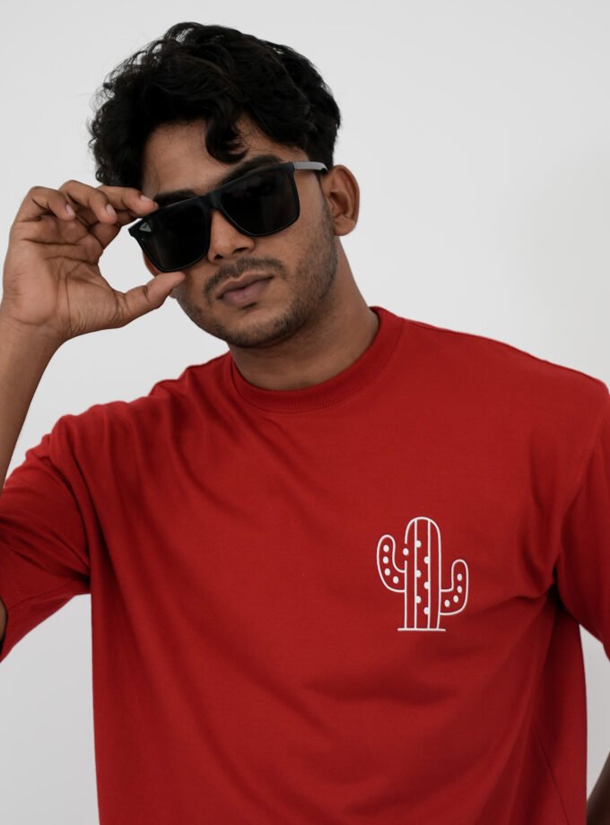 Good Things Take Time Premium Oversized Tee – Red