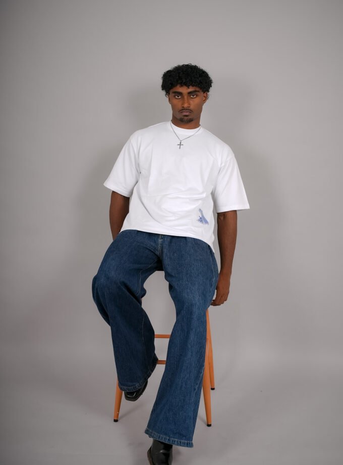 No Bad Waves Premium Oversized Tee – White