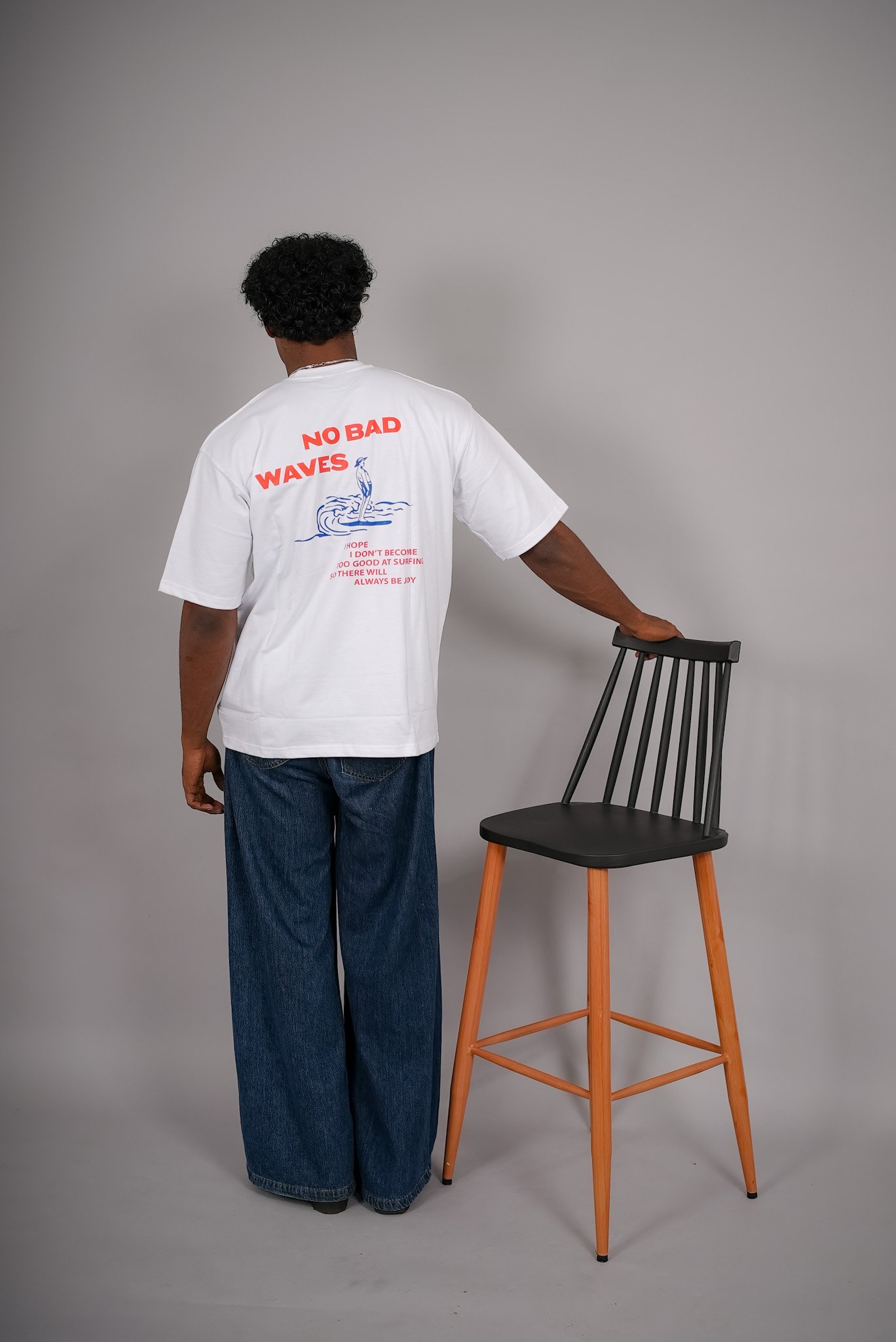 No Bad Waves Premium Oversized Tee – White - Image 9